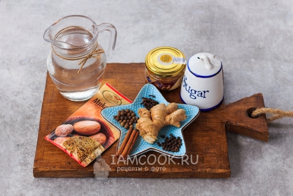 Ингредиенты для имбирного сиропа