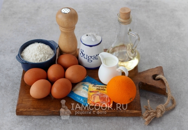 Ингредиенты для бисквитного кекса Мскута