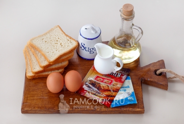 Ингредиенты для гренок с корицей