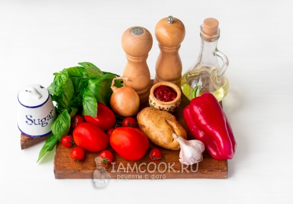 Ингредиенты для супа-пюре из печеных томатов