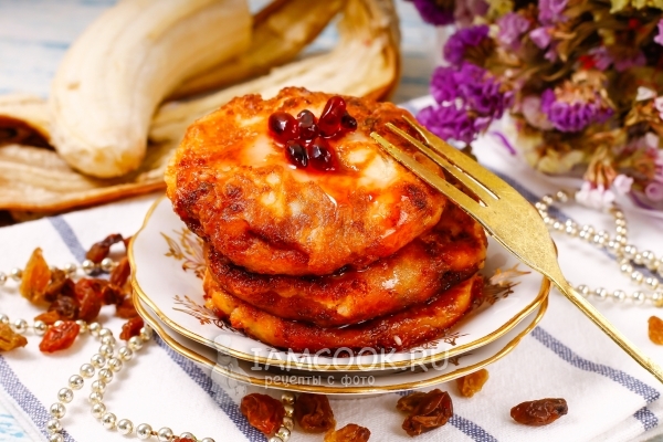 Рецепт сырников без яиц с бананом