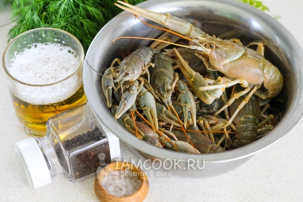 Ингредиенты для раков в пиве