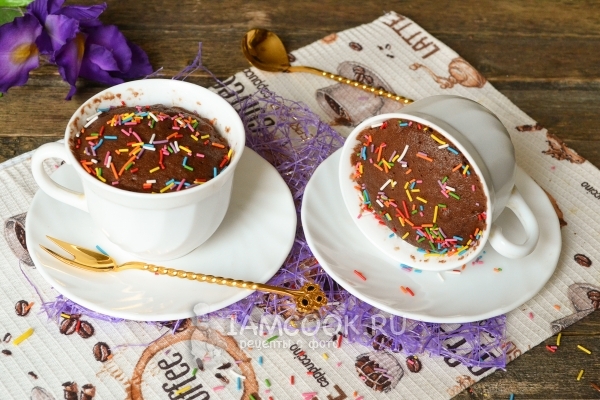 Фото кекса за 1 минуту в микроволновке