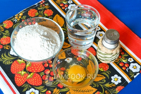 Ингредиенты для вареников с курицей