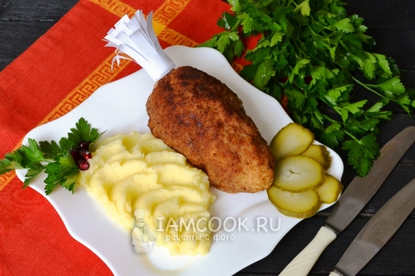 Рецепт котлеты по-киевски на косточке
