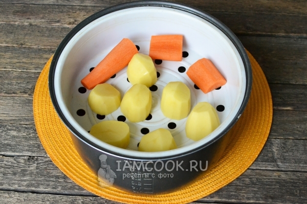 Приготовить овощи на пару