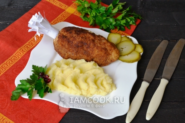 Фото котлеты по-киевски на косточке