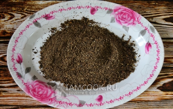 Перемолоты сухие грибы