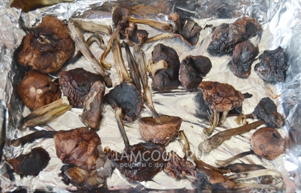 Высушить грибы в духовке