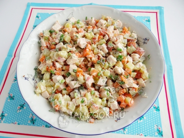 Размешать салат