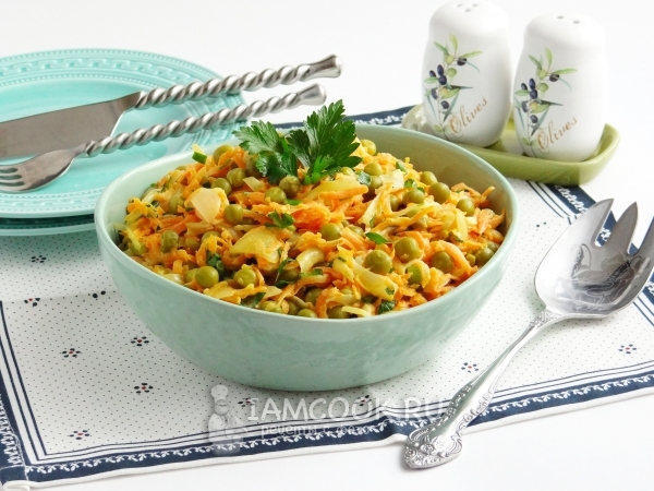 Рецепт салата с жареной морковью и луком