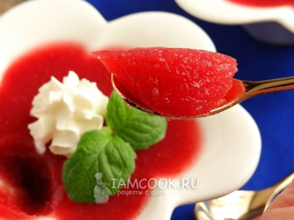 Желе на ложке