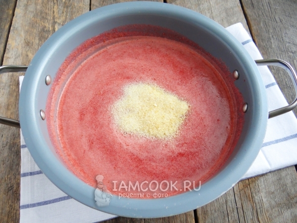 Всыпать желатин