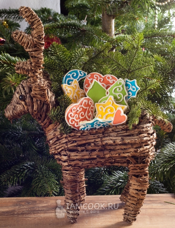 Рождественское печенье с глазурью