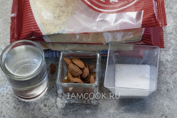 Ингредиенты для приготовления марципана в домашних условиях