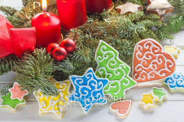 Рецепт рождественского печенья с глазурью