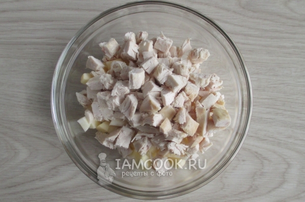 Положить куриную грудку