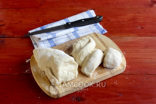 Разделить тесто на части