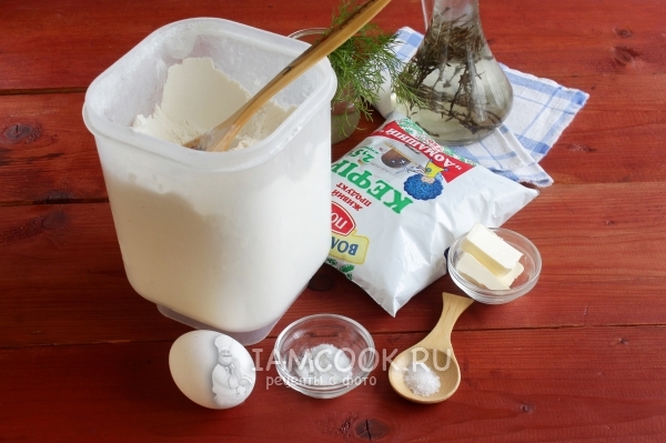 Ингредиенты для теста на кефире для лепешек на сковороде