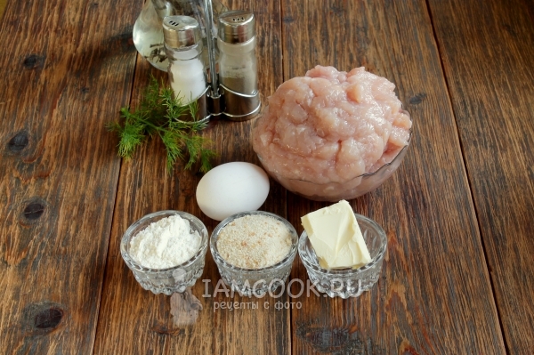 Ингредиенты для ленивых котлет по-киевски