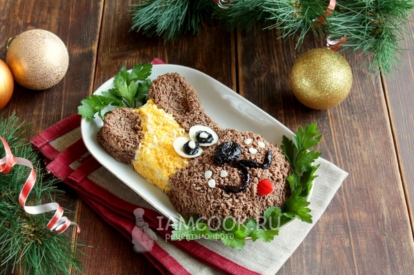 Фото новогодней закуски «Собачка»