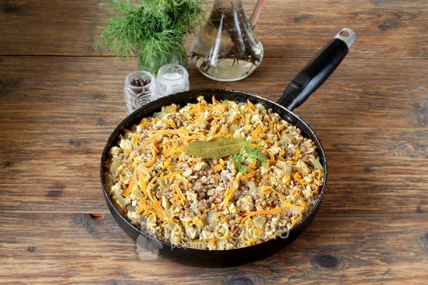 Фото гречки с куриным фаршем