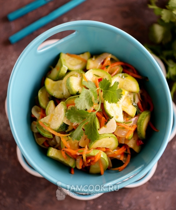 Рецепт хе из кабачков по-корейски