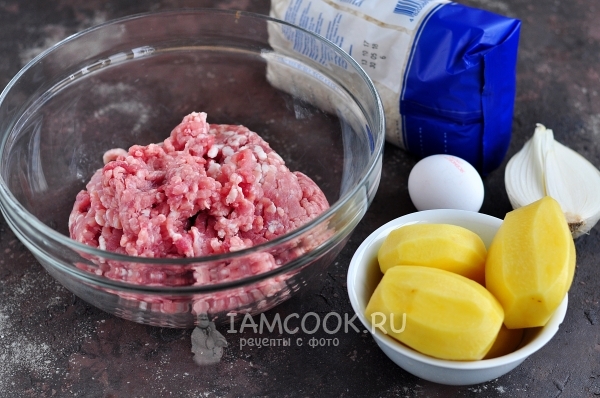 Ингредиенты для ёжиков с картошкой в духовке