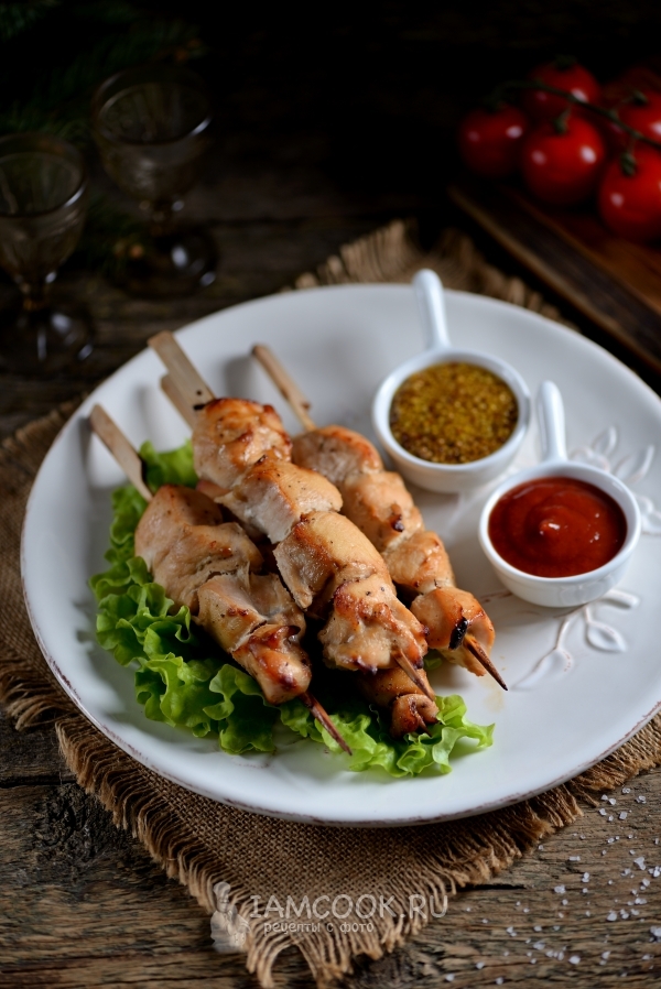 Рецепт куриного шашлыка в банке в духовке