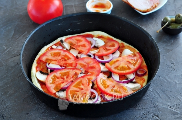 Положить помидоры