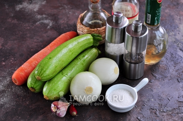 Ингредиенты для хе из кабачков по-корейски