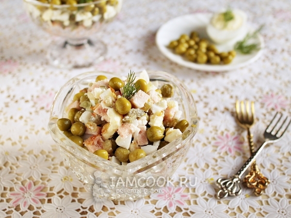 Салат с горошком и яйцом, рецепт с фото