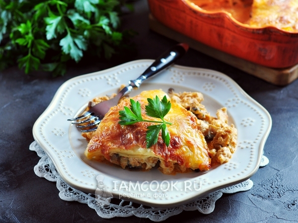 Лазанья с курицей, рецепт с фото
