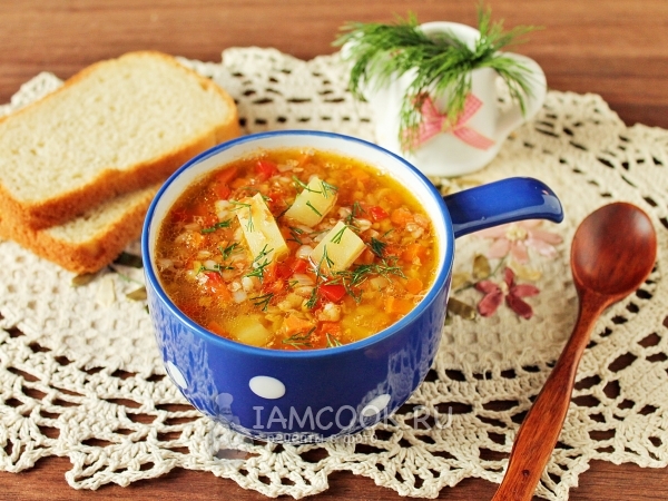 Суп с гречкой и картошкой, рецепт с фото