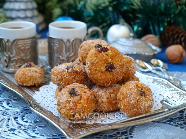 Морковное печенье с овсяными хлопьями, рецепт с фото