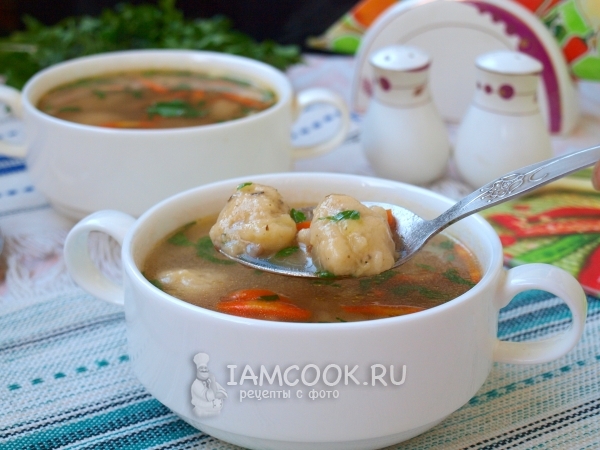 Гречневый суп с картофельными клецками, рецепт с фото