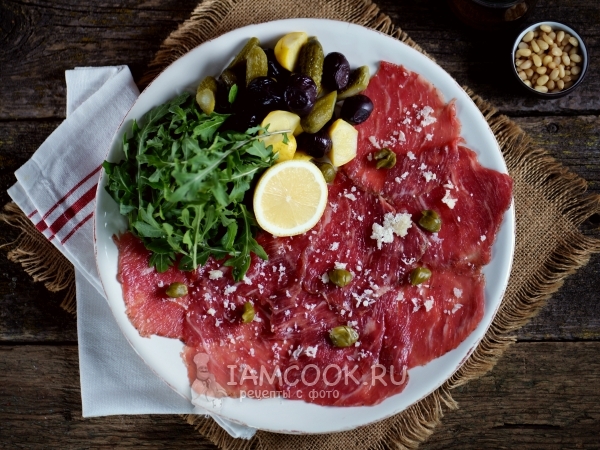 Карпаччо из ростбифа, рецепт с фото