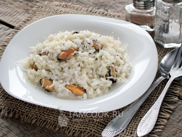 Ризотто с мидиями, рецепт с фото
