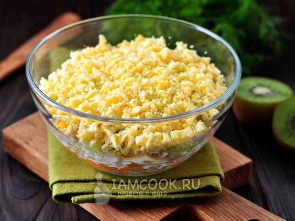 Салат с морковью по-корейски и киви, рецепт с фото