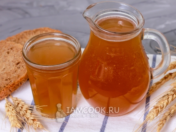 Домашний хлебный квас с дрожжами, рецепт с фото