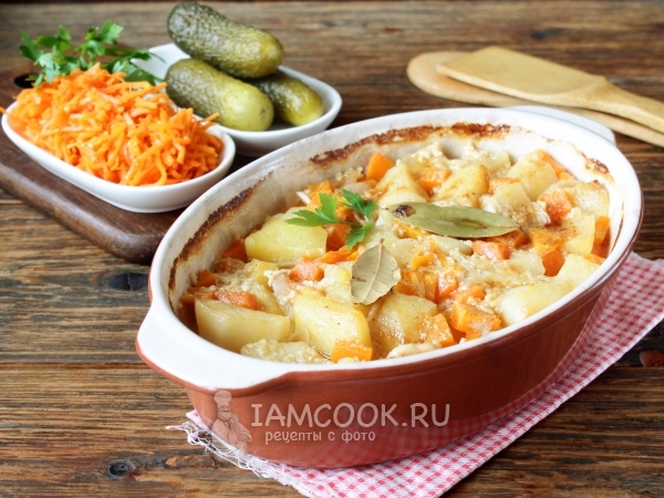 Картошка в кефире в духовке, рецепт с фото