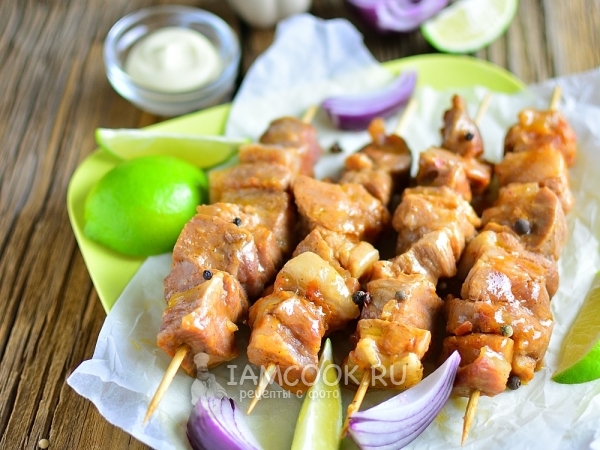 Шашлык в микроволновке, рецепт с фото