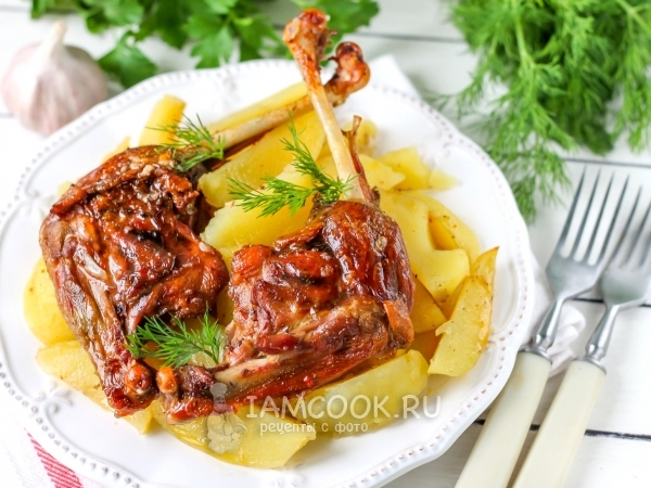 Картошка с уткой в фольге в духовке, рецепт с фото