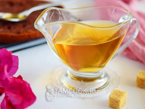 Сахарный сироп для пропитки бисквита, рецепт с фото