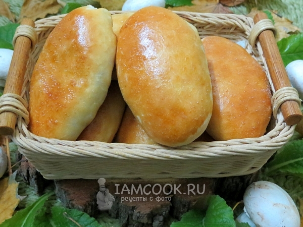 Пирожки с грибами и рисом, рецепт с фото