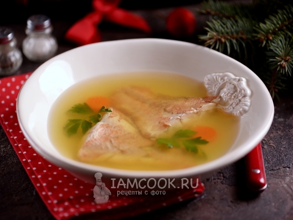 Заливное из морского окуня, рецепт с фото