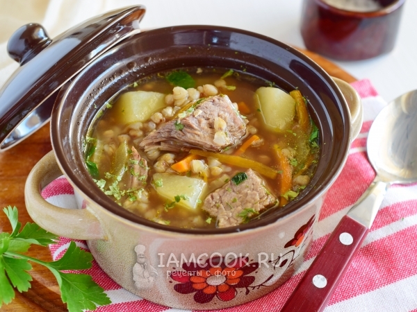 Гречневый суп с говядиной, рецепт с фото