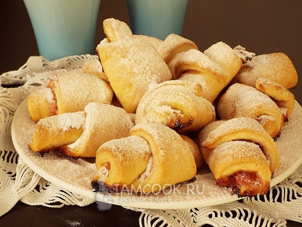 Печенье с джемом из «двойного» теста, рецепт с фото