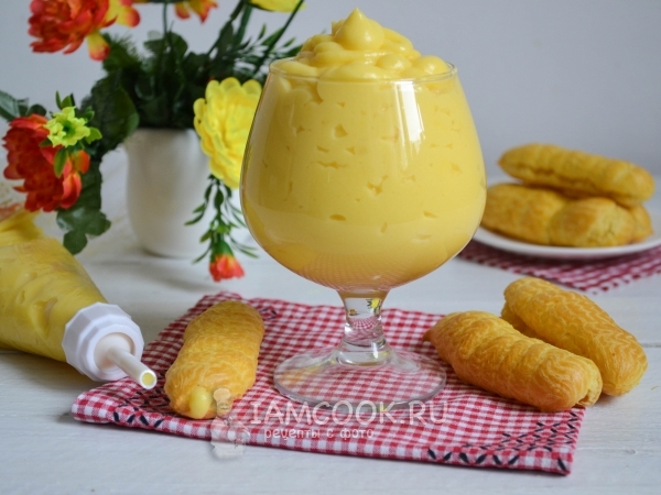 Заварной крем для эклеров, рецепт с фото