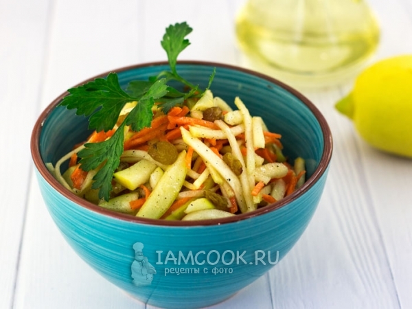 Салат из репы с морковью и яблоком, рецепт с фото